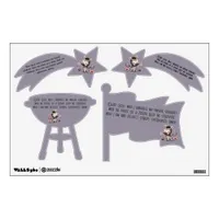 Woodland Zebra Kids Christian Prayer on Purple | Wall Decal