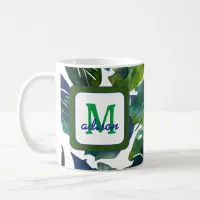 Green Leaves Philodendron Foliage Botanical Coffee Mug