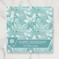 Coastal Christmas Foliage Berries Pattern#7 ID1009 Favor Tags