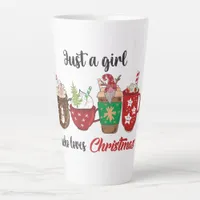 Just A Girl Who Loves Christmas Latte Mug