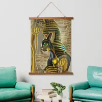 Ancient Egyptian Cat Goddess Bastet AI Art Hanging Tapestry