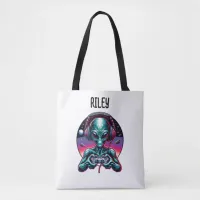 Gaming Alien Extraterrestrial Being Personalized Tote Bag