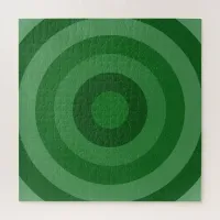 Shades of Green Rings Jigsaw Puzzle