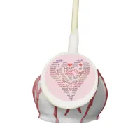 Words of Heart Cake Pops