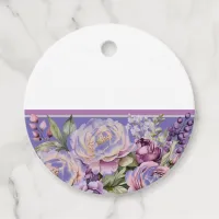 Purple Cottage Floral Present Tag