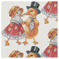 Vintage Ducklings Fabric