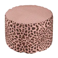 Rose Gold Cheetah w/Shimmer Weave ID124 Pouf