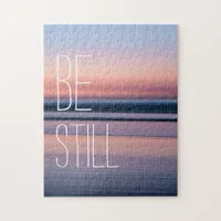 Sunset Ocean Beach Be Still Jigsaw Puzzle