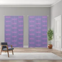 Pink and Purple Fantasy Dragonfly  Blackout Curtains