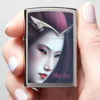 Beautiful Japanese Empress Tiara Fantasy AI Art Zippo Lighter