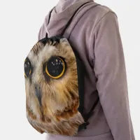 Cute Little Northern Saw Whet Owl Drawstring Bag