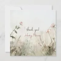 Dreamy Scene of Spring  Flowers Thank You Card