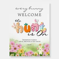 Easter Brunch Egg Hunt Every Bunny Welcome Sign