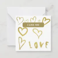 *~  Inspire AP62 Kindness gold I LOVE Note Card