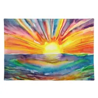 Vivid Sunset over the Water Reflection  Cloth Placemat