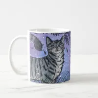 Cat Artwork in Garden Bliss Watercolour Art Coffee Mug