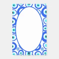 Evil Eye Lucky Symbol Blue White Post-it Notes