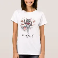 *~* AP91 Cool Cat DRUMMER Girl friend White T-Shirt