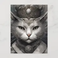 Royal Steampunk Cat Postcard