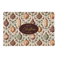 Earth Tones Christmas Pattern#12 ID1009 Placemat