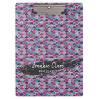 Chic Modern Mermaid Scale Abstract Pattern Clipboard