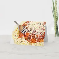 January 4th is National Spaghetti Day Card