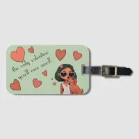 Dog Valentine Tote Bag Luggage Tag