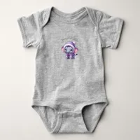 Cute Elephant Cartoon Baby Bodysuit