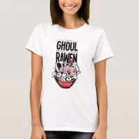 Scary Halloween Rawen Noodles T-Shirt