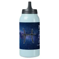 Pisces Astrology Horoscope Zodiac Sign Insulated Water Bottle