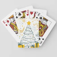 Abstract Christmas Tree Poker Cards