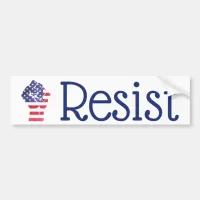 Resist Fist American Flag Democrat Anti Trump Bumper Sticker