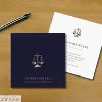 Minimalist Upscale Legal Services Square Business Card