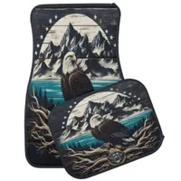 Eagle on a Tranquil Mountain Car Floor Mat