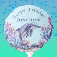 Dolphin Under the Sea Personalized Birthday Balloon