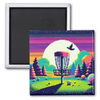 Pixel Art Disc Golf Course Magnet