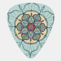 Teal Mandala Guitar Pick