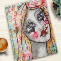 Colorful Girl Mime Clown Whimsical Abstract Art Jigsaw Puzzle