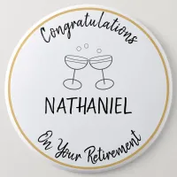 Retirement Congratulations Custom Name Keepsake Button