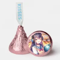 Pretty Anime Girl in Bowling Birthday Party Hershey&#174;'s Kisses&#174;