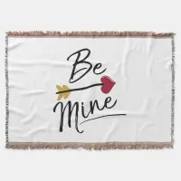 Be mine Cute Valentines Throw Blanket