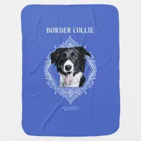 Border Collie  Baby Blanket