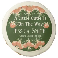 A Little Cutie is On The Way -Orange Blossom Green Sugar Cookie