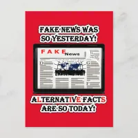 Fake News and Alternative Facts Postcard