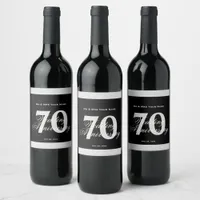 70th Wedding Anniversary Custom Wine Label