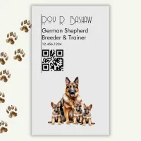 Dog Breeder Trainer German Shepherd Puppy QR Code  Business Card Magnet