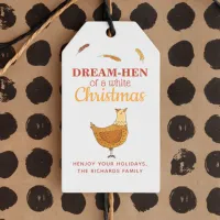 Funny Chicken Christmas Pun Gift Tags