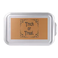 Halloween Pumpkin Orange and Black Trick or Treat Cake Pan