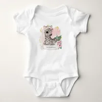 *~* Baby Zebra Name Nursery Jungle Sweet Girl  Bab Baby Bodysuit