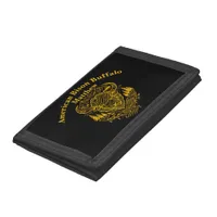 Bison Buffalo Illustration in a Scenic Landscape Trifold Wallet